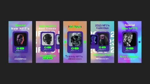 Digital Art Instagram Reels After Effects stock