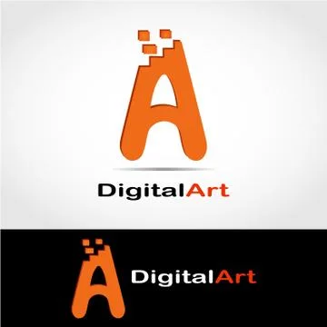 DIGITAL ART LOGO 2 Stock Illustration