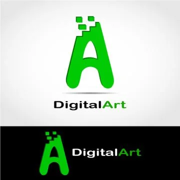 DIGITAL ART LOGO 3 Stock Illustration