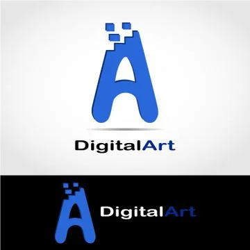 DIGITAL ART LOGO 4 Stock-Illustration