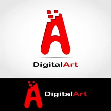 DIGITAL ART LOGO Stock Illustration