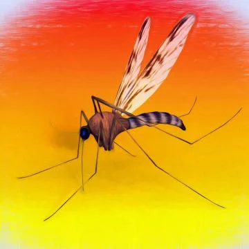 Digital Art Mosquito Stock Illustration