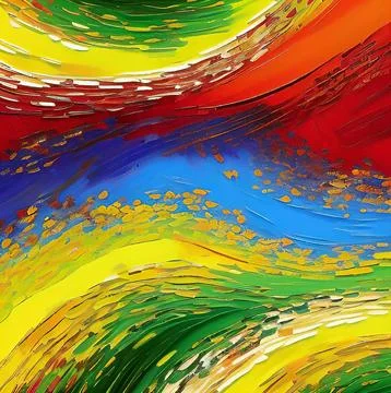 Digital art painted in style of Van Gogh painting style. Stock Illustration