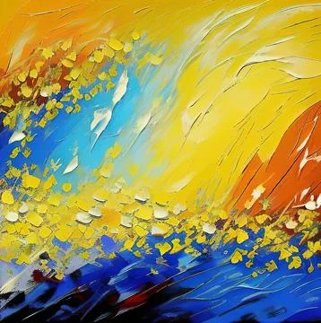 Digital art painted in style of Van Gogh painting style. Stock Illustration