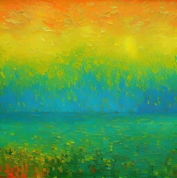 Digital art painted in style of Van Gogh painting style. Stock Illustration