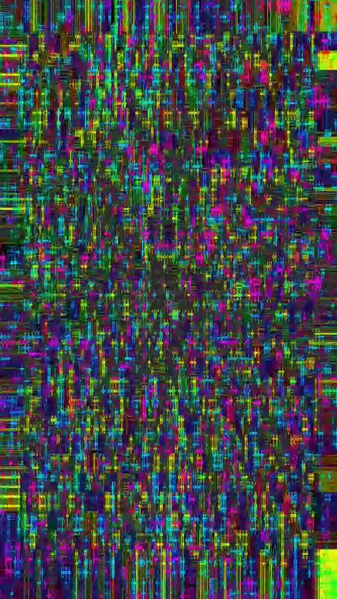 Digital Artifact 4K Vertical Seamless — Glitch Overlay VJ Stock Footage 329789920