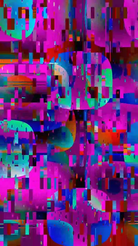 Digital Artifact 4K Vertical Seamless — Glitch Overlay VJ Stock Footage 329790751