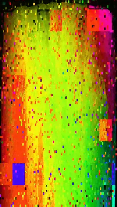 Digital Artifact 4K Vertical Seamless — Glitch Overlay VJ Stock Footage 329807970