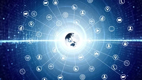Digital artificial intelligence technology icons animation 스톡 동영상 333710779