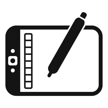 Digital artist using graphic tablet with stylus for creative work Ilustración de archivo