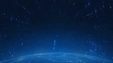 Digital artistic sphere with binary numbers background Stock Footage 123322135