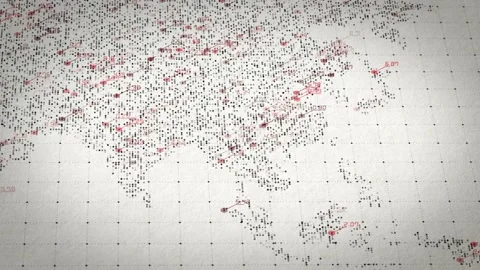 Digital Asia Grid Statistics Mapping Interface Connectivity Smartdata Insight Stock Footage 312359955