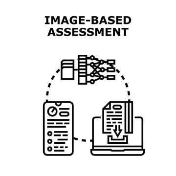 Digital assessment evaluating data and information online イラスト素材