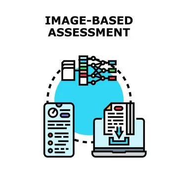 Digital assessment evaluating data and information online イラスト素材