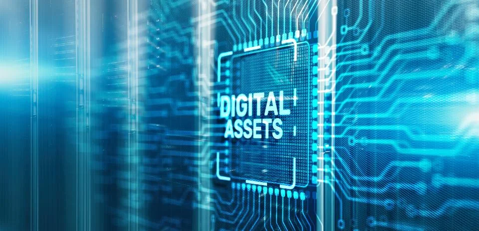 Digital asset management, Document imaging. Enterprise content management. 3d Stock Illustration