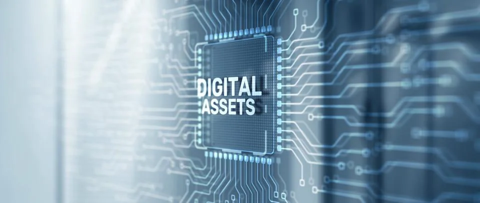 Digital asset management, Document imaging. Enterprise content management Illustrazione stock