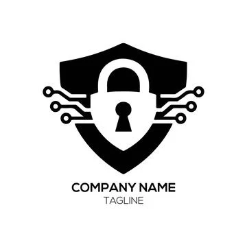 Digital Asset Protection Logo Secure Stock Illustration