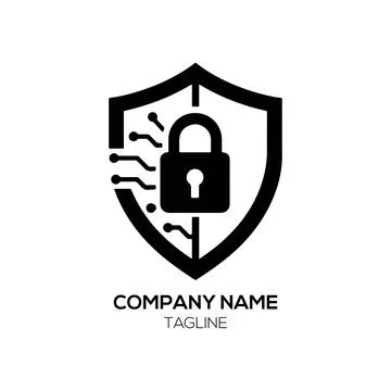 Digital Asset Protection Logo Security Stock Illustration
