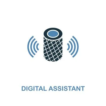 Digital Assistant icon in two colors design. Premium style from smart devices Stock Illustration