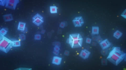 Digital Atoms Background Stock Footage 37466341