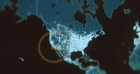 Digital Attacks on and from U.S.A. Stock Footage 321759903
