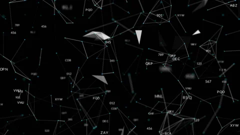 Digital Attributes. Depth of field.Global Computer Network. Software source code Stock Footage 97254684