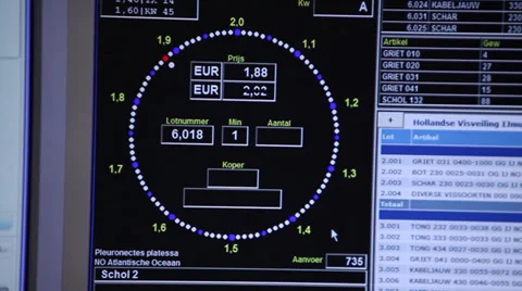 Digital  auction clock on computerscreen Stock Footage 39832904