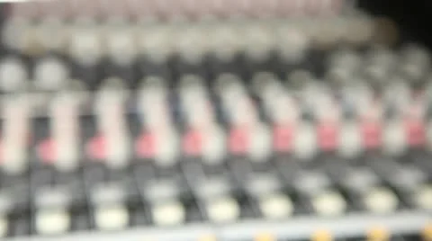 Digital Audio Console with high depth of field Stock-Footage 10688595
