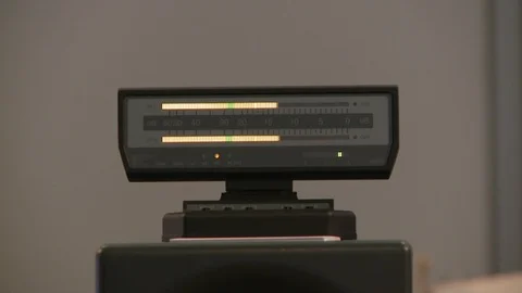 Digital audio dots on the device Video stock 126782343