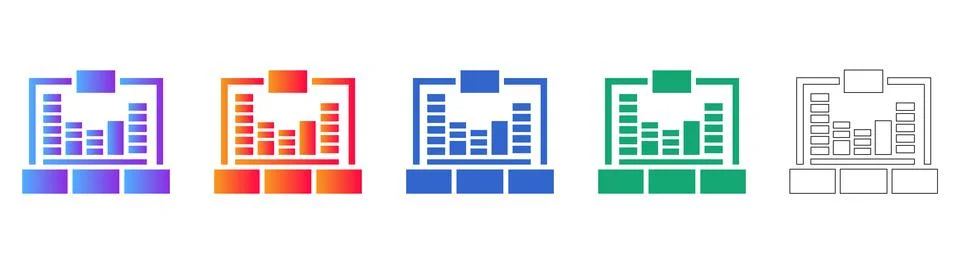 Digital Audio Equalizer and Levels Graphic Stock Illustration