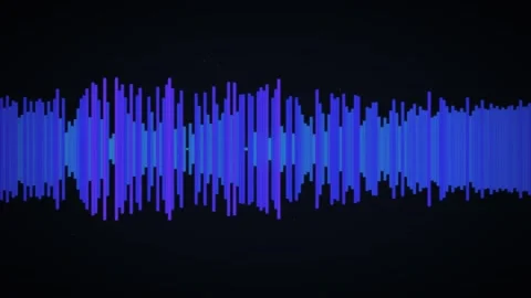 Digital Audio Equalizer Bar Loop - Blue Purple Music Spectrum Backdrop Stock Footage 341568149