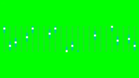 Digital audio equalizer graphic interface elements on a vibrant green backg.. Stock Footage 340268027