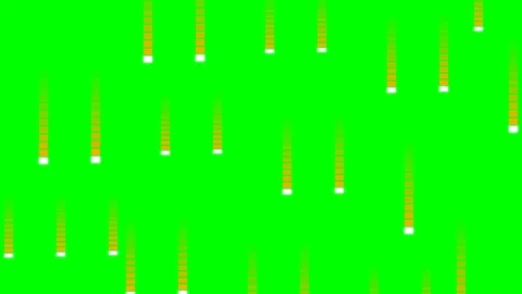 Digital audio frequency equalizer visualization on a bright green background Stock Footage 340903842