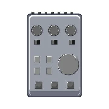 Digital audio interface cartoon vector illustration Illustrazione stock