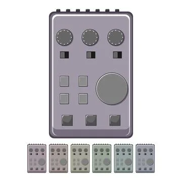 Digital audio interface cartoon vector graphic Illustrazione stock
