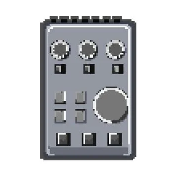 Digital audio interface pixel art vector illustration Stock Illustration