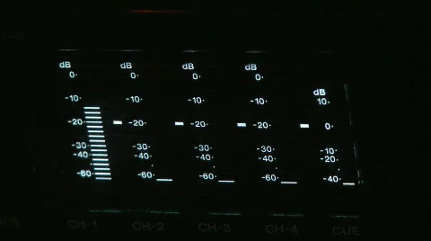 Digital audio meter Stock Footage