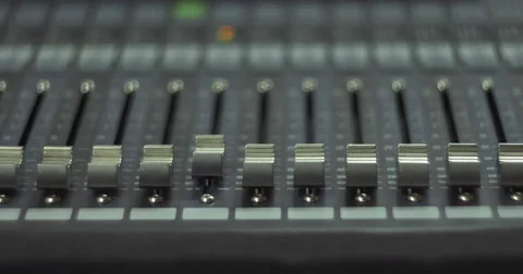 Digital audio mixer with automatic fader Video stock 55747105