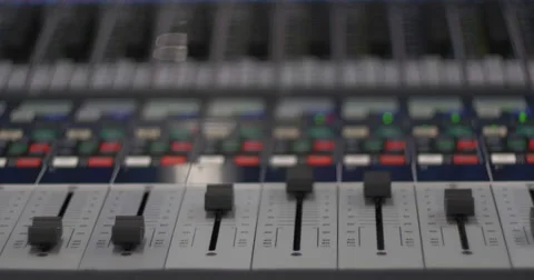 Digital Audio Mixer With Automatic Fader Stock Footage 62333144