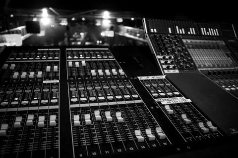Digital Audio Mixing Console Stock Photos