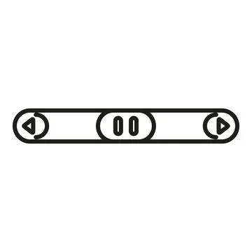 Digital audio player interface control buttons icon Illustrazione stock
