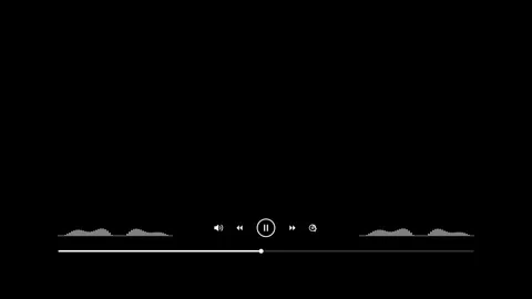 Digital audio player interface with sound wave visualization 4K Stock-Footage 340154104