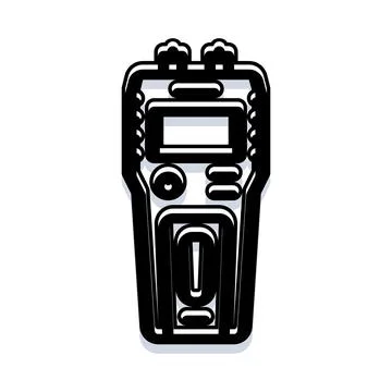 Digital audio recorder capturing sound voice messages Stock Illustration