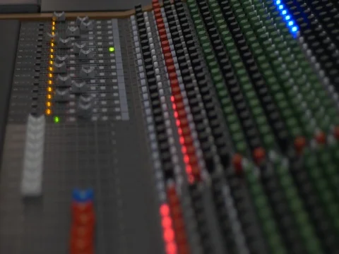 Digital Audio Recording Mixer With Automatic Fader Stock Footage 74802989