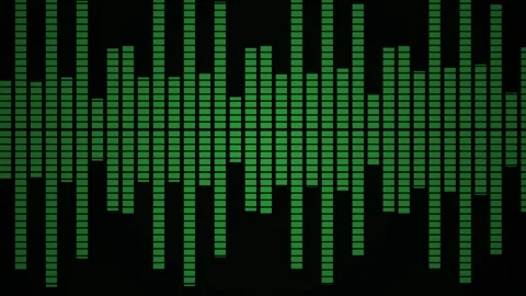 Digital Audio Sound Wave Frequency Equalizer Visualization. Stock Footage 334519370