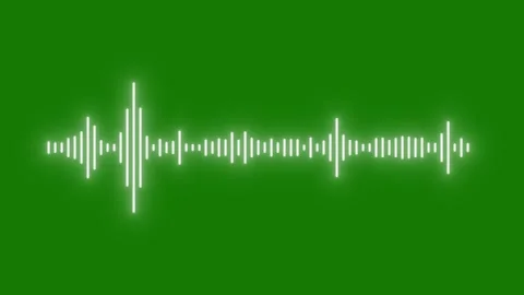 Digital Audio Sound Wave Music Frequency Signal Green Background 4k Loop Stock Footage 340266088