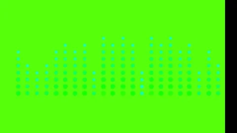 Digital audio sound wave visualization featuring pulsing dots against vibrant 스톡 동영상 346040767