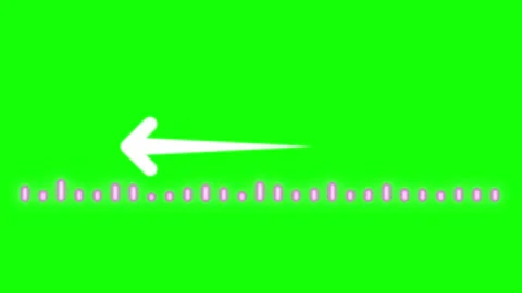 Digital audio sound waveform visualizer elements on a bright green screen Stock Footage 338327450