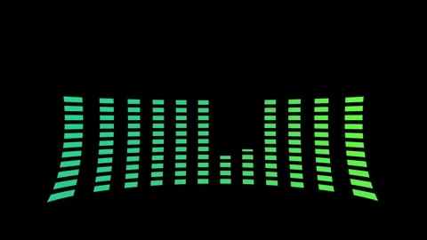 Digital Audio Spectrum Bars with Dynamic Gradient Color and Motion Effect 스톡 동영상 331411703