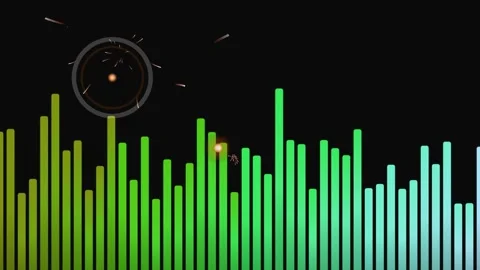 Digital Audio Spectrum Equalizer Animation Video stock 334863152